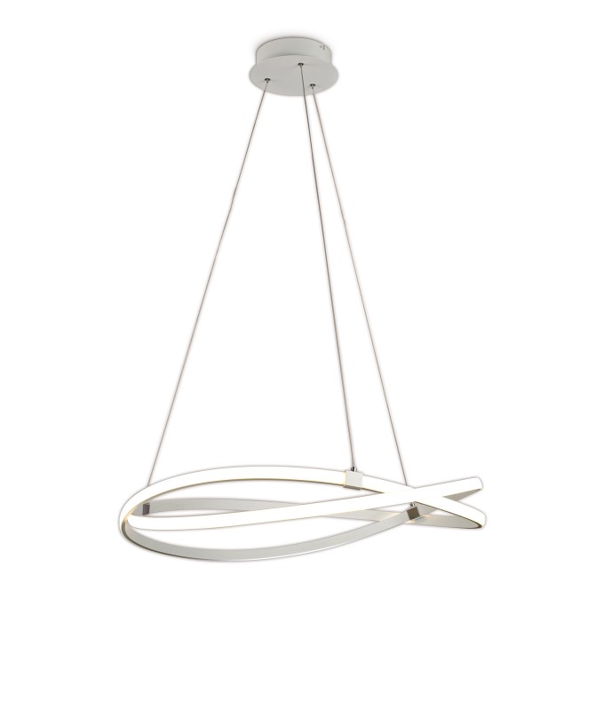 Pendant 60W LED 2800K, 4500lm, Dimmable White/White Acrylic